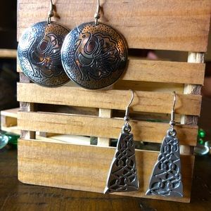Handcrafted Earring Duo in Sterling Silver